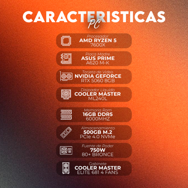 AMD RYZEN 5 7600X | RTX 5060 8GB