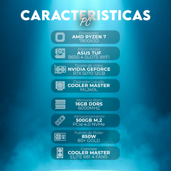 AMD RYZEN 7 7800X3D | RTX 5070 12GB