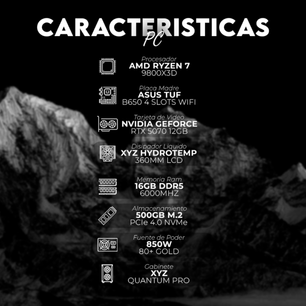 AMD RYZEN 7 9800X3D | RX 9070XT 16GB