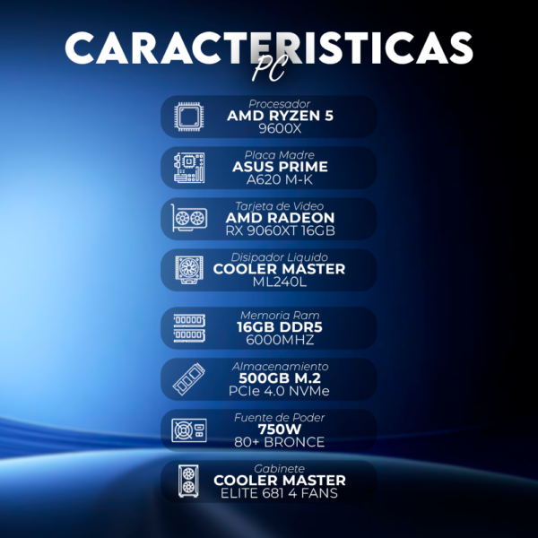 AMD RYZEN 5 9600X | RX 9060XT 16GB