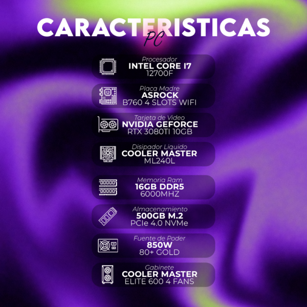 INTEL CORE I7 12700F | RTX 3080TI 12GB