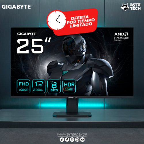 OFERTA 2S OFERTA GIGABYTE 25" 200HZ (1920X1080)